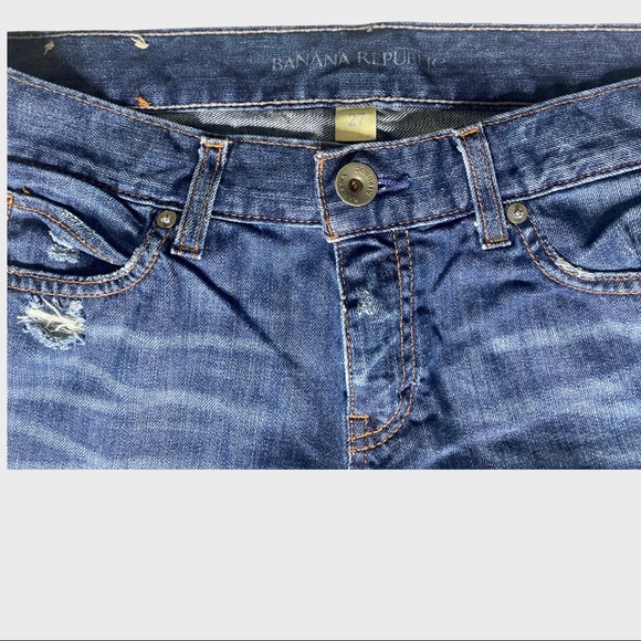 Banana Republic Straight Fit Distressed Jeans - Picture 4 of 7